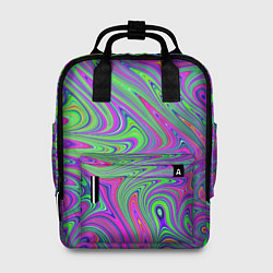 Рюкзак женский Неоновый абстрактный узор, цвет: 3D-принт