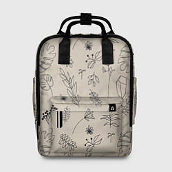 Женский рюкзак Цветы и листья