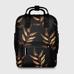 Рюкзак женский Золотисто-красные листья, цвет: 3D-принт
