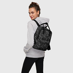 Рюкзак женский Черно-белый спортивный узор, цвет: 3D-принт — фото 2