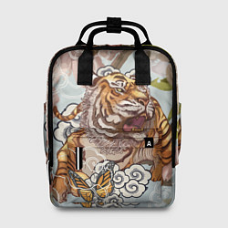 Рюкзак женский Тигр в облаках, цвет: 3D-принт