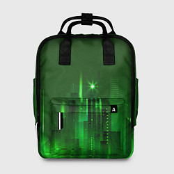 Рюкзак женский Зеленый город, цвет: 3D-принт