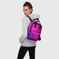 Рюкзак женский Фиолетово-малиновый градиент, цвет: 3D-принт — фото 2