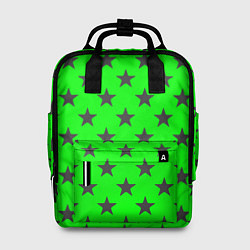 Женский рюкзак Звездный фон зеленый