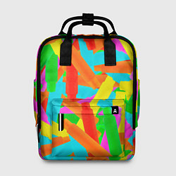 Рюкзак женский Фон Цветные трубки Pop Tubes, Поп тубус, цвет: 3D-принт