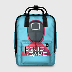 Рюкзак женский Squid game квадрат - Игра в кальмара, цвет: 3D-принт
