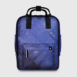 Рюкзак женский Синие акварельные мазки, цвет: 3D-принт