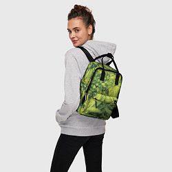 Рюкзак женский Растительная жизнь - Хоста, цвет: 3D-принт — фото 2