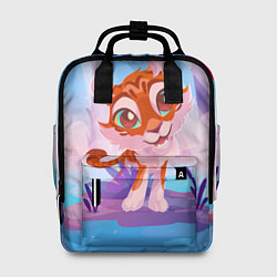 Рюкзак женский Тигрица на кувшинке, цвет: 3D-принт