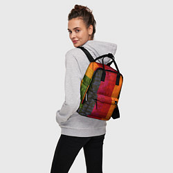 Рюкзак женский Вязаная радуга, цвет: 3D-принт — фото 2