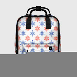 Рюкзак женский Снежинки паттернsnowflakes pattern, цвет: 3D-принт