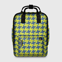 Рюкзак женский Сине-желтые гусиные лапки, цвет: 3D-принт