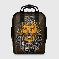 Рюкзак женский Тигр в треугольнике, цвет: 3D-принт