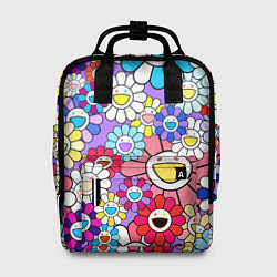 Рюкзак женский Цветы Takashi Murakami, цвет: 3D-принт