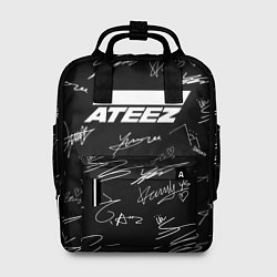 Женский рюкзак ATEEZ БЕЛЫЕ АВТОГРАФЫ УЗОР