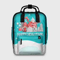 Женский рюкзак Happy New Year Новогодние гномы