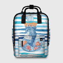 Рюкзак женский Дельфин Море, цвет: 3D-принт