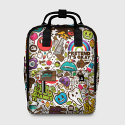 Рюкзак женский Смайл рисунки - арт, цвет: 3D-принт