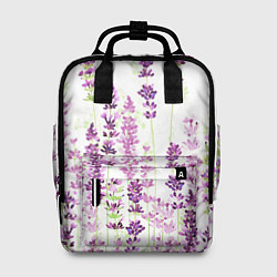 Рюкзак женский Цветы Лаванды акварелью, цвет: 3D-принт