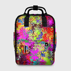 Рюкзак женский Пиксельный камуфляж Токсик, цвет: 3D-принт