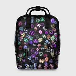Рюкзак женский Неоновые жуки, цвет: 3D-принт