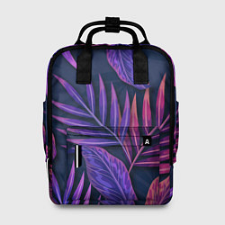 Женский рюкзак Neon Tropical plants pattern
