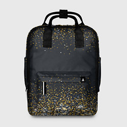 Рюкзак женский Золотые блестки на темном фоне Сияющий глиттер, бл, цвет: 3D-принт