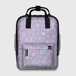 Рюкзак женский Разноцветные буквы, цвет: 3D-принт