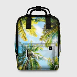 Рюкзак женский Пальмы под солнцем, цвет: 3D-принт