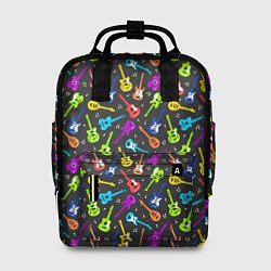 Рюкзак женский Разноцветные Гитары, цвет: 3D-принт