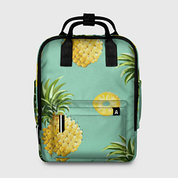 Рюкзак женский Большие ананасы, цвет: 3D-принт