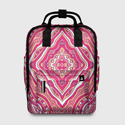 Женский рюкзак Абстракция Узор розового цвета