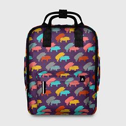 Рюкзак женский Свиньи 18, цвет: 3D-принт