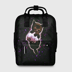 Рюкзак женский Котенок в космосе - звезды неон, цвет: 3D-принт