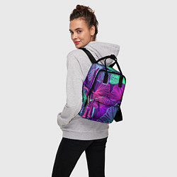 Рюкзак женский Neon color pattern Fashion 2023, цвет: 3D-принт — фото 2