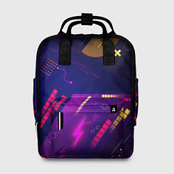 Рюкзак женский Cyber neon pattern Vanguard, цвет: 3D-принт