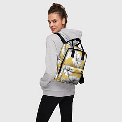 Рюкзак женский Цветы Цветочно-Жёлтый, цвет: 3D-принт — фото 2