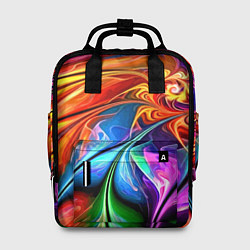 Рюкзак женский Красочный абстрактный цветочный паттерн Color abst, цвет: 3D-принт