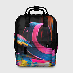 Женский рюкзак Разноцветный мазки краски Абстракция Multicolored