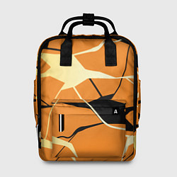 Женский рюкзак Абстрактные полосы на оранжевом фоне