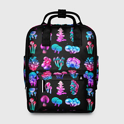 Рюкзак женский NEON MUSHROOMS, цвет: 3D-принт
