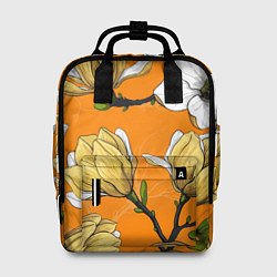 Рюкзак женский Удивительные летние тропические цветы с нераскрывш, цвет: 3D-принт