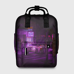 Рюкзак женский Неоновый ночной переход - Фиолетовый, цвет: 3D-принт