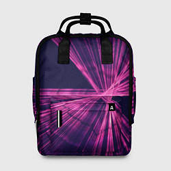Рюкзак женский Неоновое множество лучей - Розовый, цвет: 3D-принт