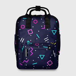 Рюкзак женский Neon geometric shapes, цвет: 3D-принт
