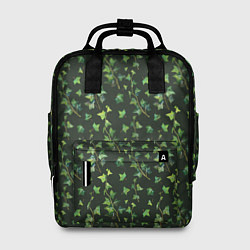Рюкзак женский Листья зеленый плюща - паттерн, цвет: 3D-принт