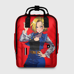 Рюкзак женский Андроид 18 Вайфу Dragon ball, цвет: 3D-принт
