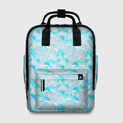 Рюкзак женский Дельфины в океане, цвет: 3D-принт