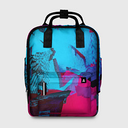 Рюкзак женский Авангардная фрактальная композиция - Глитч, цвет: 3D-принт