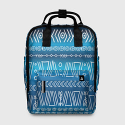Женский рюкзак Узор в стиле бохо на синем фоне